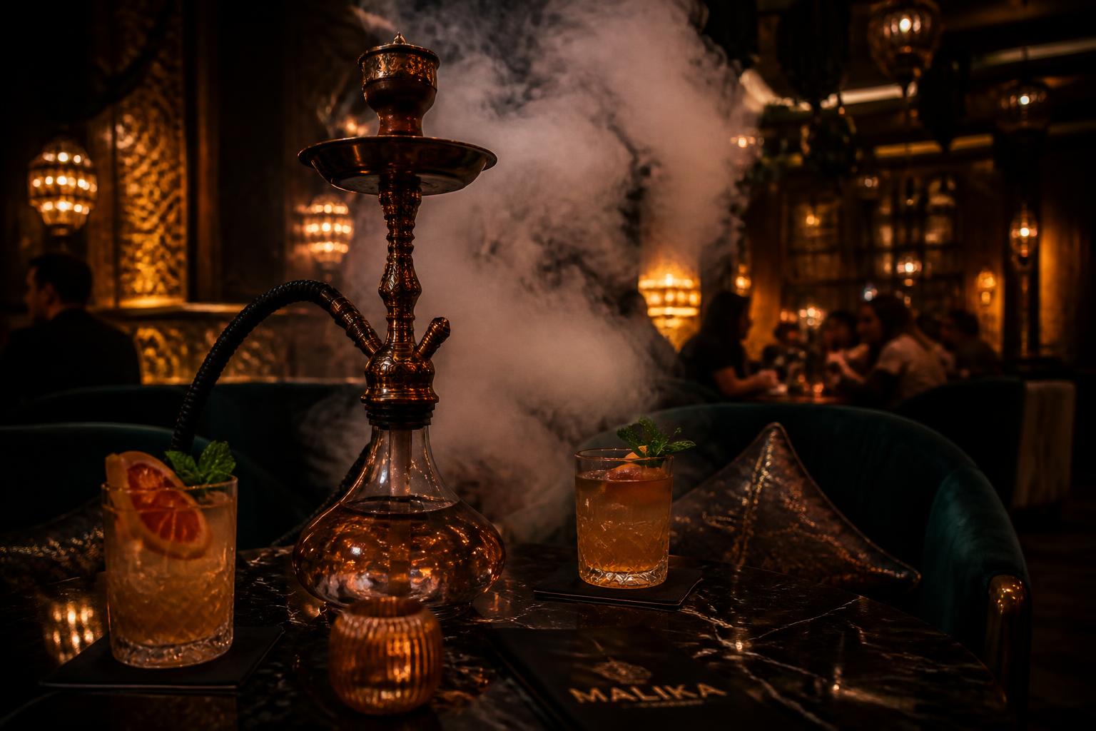 Mocandi Lounge Bar interior with shisha and cocktails